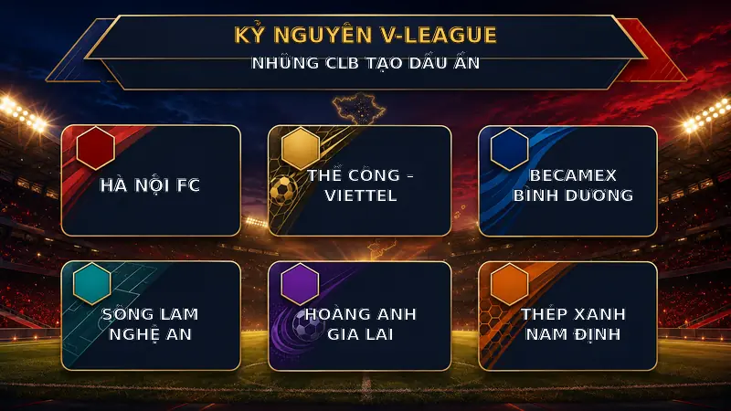 Những câu lạc bộ nổi bật trong kỷ nguyên V-League
