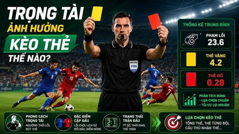 Các loại kèo thẻ phổ biến trong bóng đá