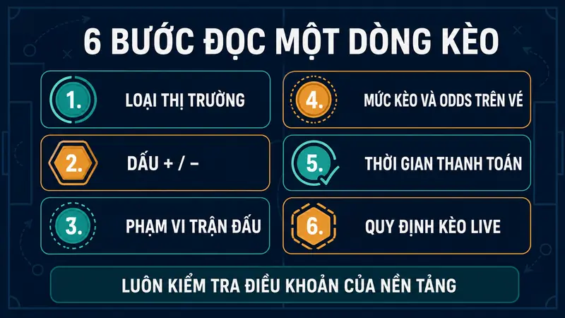 Sáu bước kiểm tra trước khi đọc và tính một dòng kèo
