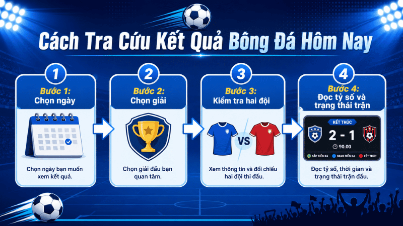 Cách tra cứu kết quả bóng đá hôm nay