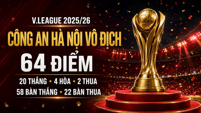 Công an Hà Nội vô địch V-League 2025/26