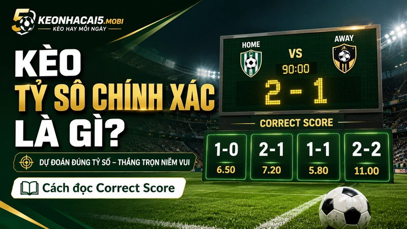 Kèo tỷ số chính xác là gì và cách đọc Correct Score