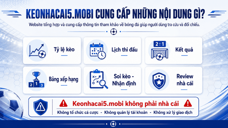 Các nội dung được cung cấp trên Keonhacai5