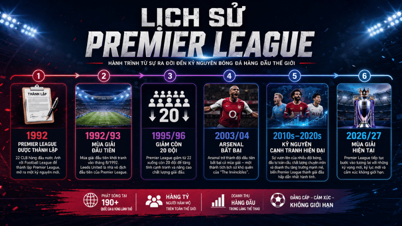 Lịch sử hình thành và phát triển của Premier League