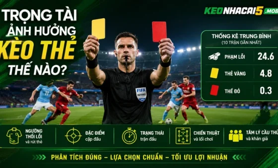 Trọng tài ảnh hưởng trận đấu và kèo thẻ thế nào?