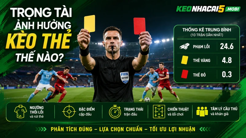 Trọng tài ảnh hưởng trận đấu và kèo thẻ thế nào