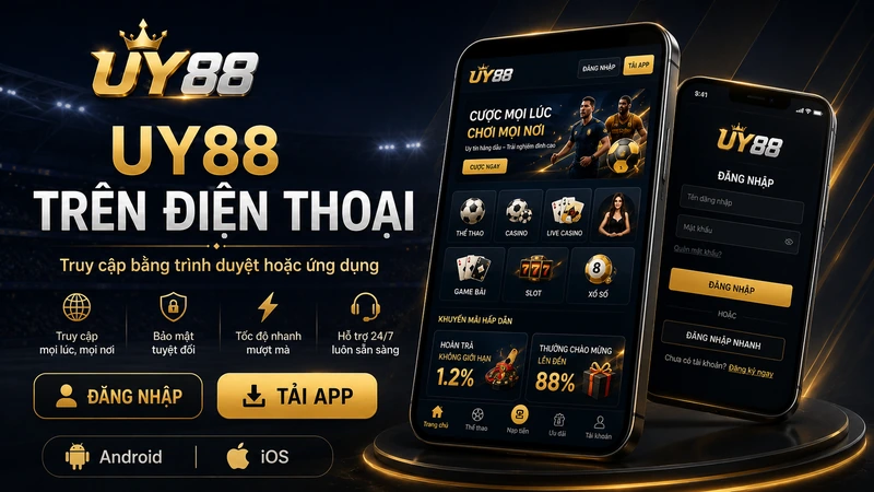 Trải nghiệm UY88 trên điện thoại Android và iPhone