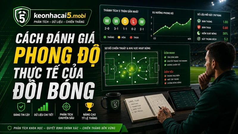 Cách đánh giá phong độ thực tế của đội bóng